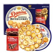 临期特价 印尼进口 Danisa皇冠 丹麦曲奇饼干礼盒 908g