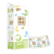 PLUS会员：清风 原木Junior 卷纸 4层110g*12卷 *8件 +凑单品