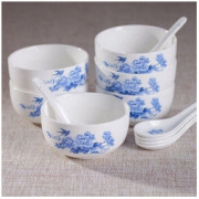 YunTang 韵唐 陶瓷餐具6碗6勺12件套 *2件