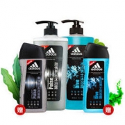 阿迪达斯 Adidas 男士沐浴套装(激情600ml+冰点600ml+激情250ml+冰点250ml) *2件