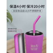 美国Klean Kanteen 不倒翁吸管杯473mL 多色 赠杯刷