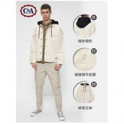 C&A CA200225321 破洞宽松连帽工装牛仔外套