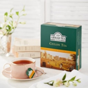 AHMAD TEA 亚曼茶 锡兰红茶包 100袋*2件+杯碟1套
