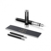 PARKER 派克 Premier首席 钢笔 F尖 纯黑丽雅白夹