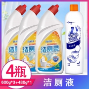 去垢除异味，威猛先生 洁厕灵480g+美庐净 洁厕剂600mlx3瓶组合装