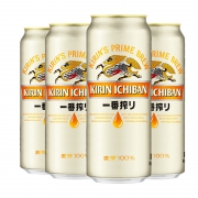 日本KIRIN/麒麟 啤酒一番榨系列500ml罐装4连包