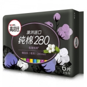 kotex 高洁丝 臻选系列 极薄纯棉卫生巾 280mm 6片装 *17件