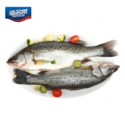 海名威 鲜冻海鲈鱼850g 2条装 *3件 + 浩源 鱿鱼圈 400g *1件
