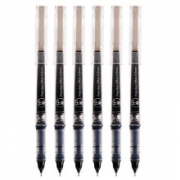 晨光(M&G)文具0.4mm黑色中性笔 直液式大容量签字笔 全针管 黑0.5mm-6支*5