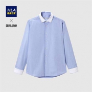 HLA 海澜之家 HNCAJ1N020T  男士格纹长袖衬衫