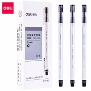 得力 巨能写中性笔 大容量全针管0.5mm 12支