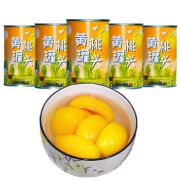 故里田间 糖水黄桃罐头包邮 425g*5罐