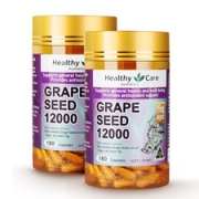 澳洲原产 Healthy Care 葡萄籽粉胶囊 180粒*2瓶 美白淡斑