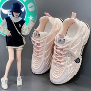 老爹女鞋子ins潮2020春夏季新款小雏菊小白休闲运动网面透气网鞋