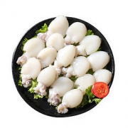 初鲜 冷冻墨鱼仔5 00g 30-35粒袋装 *5件