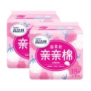 kotex 高洁丝 经典系列 亲亲棉日用卫生巾 240mm 2包 18片 *9件