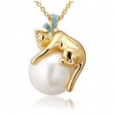 VENDOME BOUTIQUE 猫咪造型 女士珍珠项链