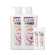 清扬（CLEAR）去屑洗发水 净爽头皮护理清樱花露香水润型720G*2 100G*2