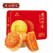 广州酒家 双黄纯白莲蓉月饼 650g *2件