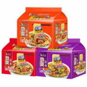 康师傅 方便面 BIG大食袋  劲爽拉面  红烧/香辣/老坛酸菜牛肉面  5袋装