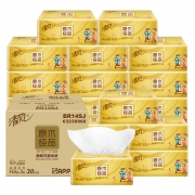 清风 抽纸 原木纯品金装系列 3层*110抽*30包 *2件