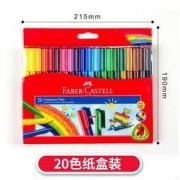 FABER-CASTELL 辉柏嘉 儿童可拼砌积木水彩笔 20色 纸盒装