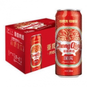 重庆啤酒国宾500ml*12整箱罐装小麦啤酒麦香浓郁 口感醇正