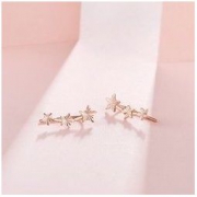 ZHOULIUFU 周六福 KI094612 18K五角星玫瑰金耳钉