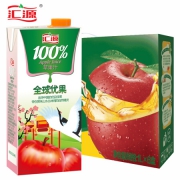 汇源果汁 100%苹果汁 果汁饮料1L*6盒 整箱 *3件