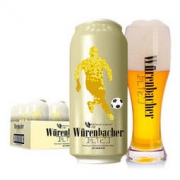 瓦伦丁 （Wurenbacher） 小麦白啤酒 500ml*24听整箱装德国原装进口 *2件