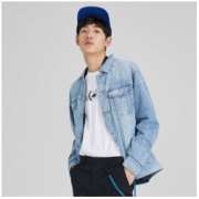 PEACEBIRD 太平鸟 BWBJ93113 男士牛仔夹克