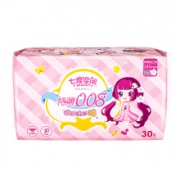 七度空间 少女特薄0.08 棉柔表层日用卫生巾245mm*30片 *6件