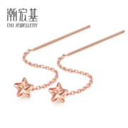 CHJ JEWELLERY 潮宏基 晚安系列-小甜星 18K金耳线