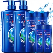京东PLUS会员： CLEAR 清扬 男士去屑洗发水 500g*2+205g*2 +赠旅行装100g*2 *2件
