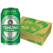 青岛啤酒清爽纯干330ml*24罐装 冰啤整箱 日期新鲜