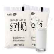 百亿补贴：新希望 天香 透明袋装 纯牛奶 180ml*12袋