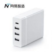 plus会员：网易严选 网易智造 72W 4口PD充电器 type-c充电头