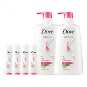 多芬(DOVE)洗发水护发素套装 日常滋养修护(洗发乳700mlx2+润发精华素100mlx4) *3件