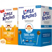 儿科医生推荐 Little Remedies 儿童润喉止痛+缓晕车棒棒糖 各10支
