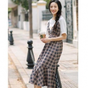 茵曼 F1882102949 文艺假两件连衣裙 *2件