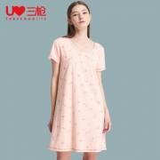 三枪 女款 纯棉睡裙 可爱宽松家居服