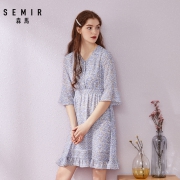 Semir 森马 19-330935 女士法式桔梗裙
