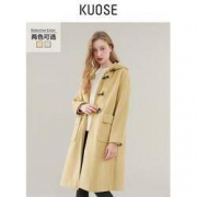 6日：阔色 KSS1908016 女士中长款毛呢外套