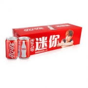 可口可乐 Coca-Cola 汽水 碳酸饮料 200ml*12罐 整箱装 迷你摩登罐 可口可乐公司出品 *3件