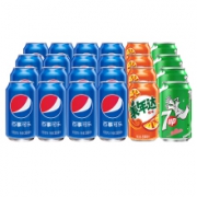 限地区、PLUS会员：（百事可乐 330ml*16听 + 7喜 柠檬味 330ml*4听 + 美年达 橙味 330ml*4听）*3件