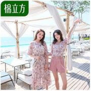 Mefound 棉立方 19BE1097BC1153 女士小众桔梗连衣裙