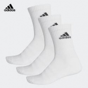 6日0点： adidas 阿迪达斯 CUSH CRW 3PP 男女训练运动袜子 3双装
