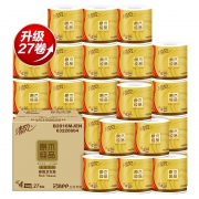 10日0点、88VIP： 清风 原木金装 卷纸 4层160g*27卷（138*108mm） *4件