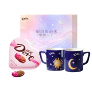 德芙 Dove银河传心语    心语巧克力98g+变色对杯*3件