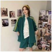 Costoso 02CTZ04 复古条纹短袖运动2件套装